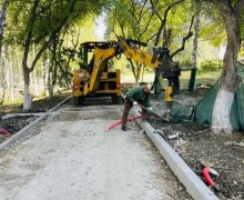 Благоустройство пешеходной зоны на Курчатова: текущий этап работ