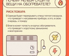 ОСТОРОЖНО: ОБОГРЕВАТЕЛЬ — НЕ СУШИЛКА!