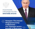 Итоги Послания Президента России Владимира Владимировича ПУТИНА Федеральному Собранию