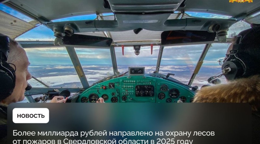Более миллиарда рублей направлено на охрану лесов от пожаров в Свердловской области в 2025 году