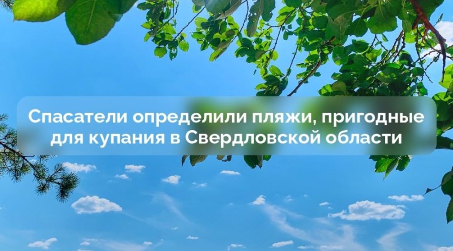 Спасатели определили пляжи, пригодные для купания в Свердловской области
