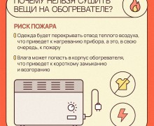 ОСТОРОЖНО: ОБОГРЕВАТЕЛЬ — НЕ СУШИЛКА!