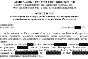 Помощь в банкротстве — успешный опыт в Заречном