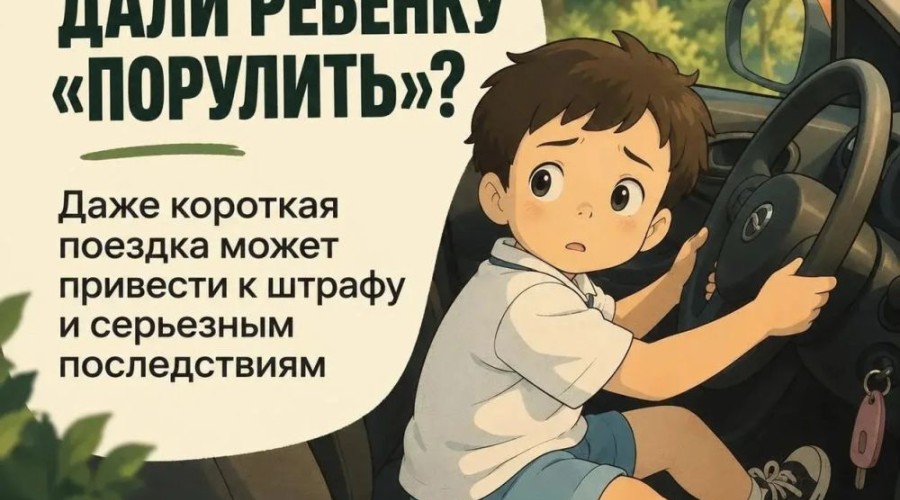 Госавтоинспекция напомнила свердловчанам об ответственности за детей за рулём