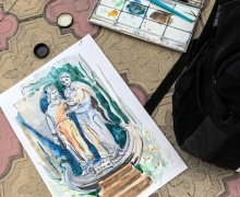 Ученики Детской художественной школы вышли на летние пленэры