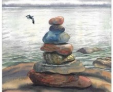 Вот что зареченские художники нарисовали на пленэре Байкальская волна