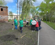 В субботу, 17 мая, в Курманском парке высадили яблоневую аллею