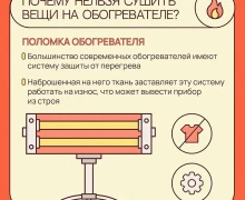 ОСТОРОЖНО: ОБОГРЕВАТЕЛЬ — НЕ СУШИЛКА!