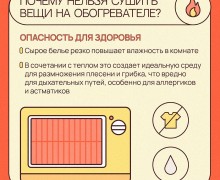ОСТОРОЖНО: ОБОГРЕВАТЕЛЬ — НЕ СУШИЛКА!