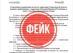 По группам и чатам Свердловской области рассылают сообщение о возможной вспышке холеры - это фейк