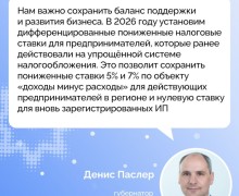 Денис Паслер поручил подготовить поправки в региональный законопроект по УСН для сохранения условий налогообложения предпринимателей Свердловской области