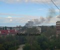 Возгорание в ангаре между пиццерией и магазином «Доброцен»