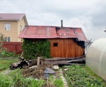 В Мезенском при пожаре пострадала частная баня