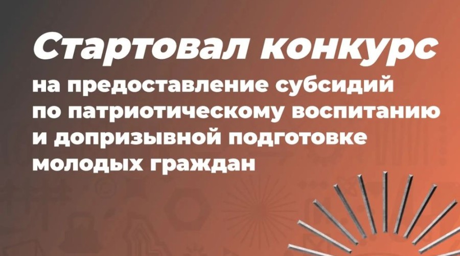 Областные субсидии на патриотическое воспитание молодежи: прием заявок до 8 августа