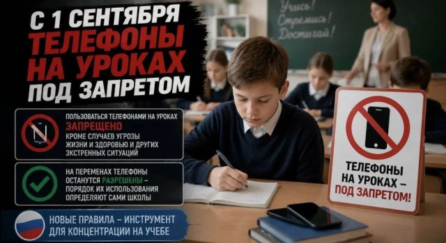 В школах России с 1 сентября запретят телефоны на уроках