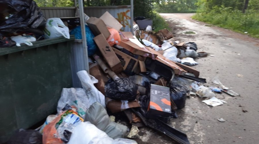 Жители Муранитного пожаловались на редкий вывоз мусора