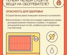 ОСТОРОЖНО: ОБОГРЕВАТЕЛЬ — НЕ СУШИЛКА!
