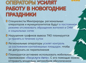 Региональные операторы Свердловской области в новогодние праздники переходят на усиленный режим работы