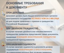 Иностранцы и лица без гражданства обязаны предоставлять справку о судимости при подаче заявления на гражданство РФ