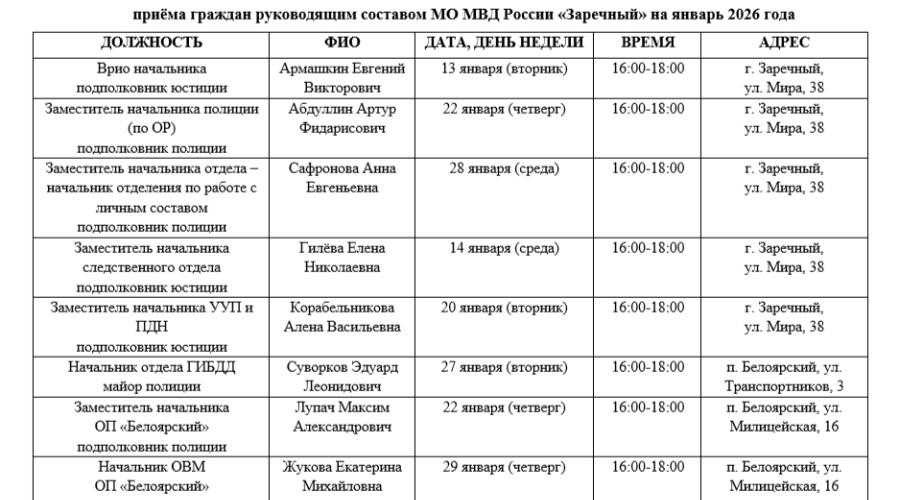 Вам нужно попасть на приём к руководителям подразделений полиции?