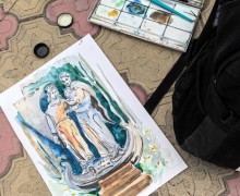 Ученики Детской художественной школы вышли на летние пленэры