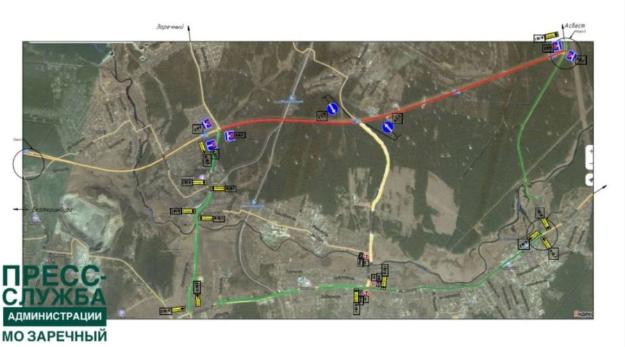 ‼С 13 АВГУСТА ДО 1 ОКТЯБРЯ БУДЕТ ЗАКРЫТ второй участок строящейся трассы: от съезда к Муранитному и Белоярскому до перекрестка с автодорогой «пгт